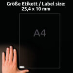 Етикети Avery 25.4/10 A4 189ет сребр.20л - Image 5