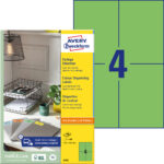 Етикети Avery 105/148 A4 4ет зелен 100л - Image 2