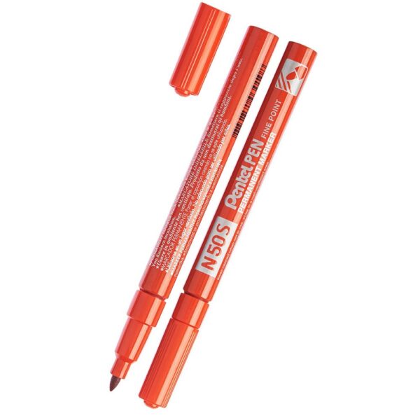Перм. маркер Pentel N50S 1.0 мм червен