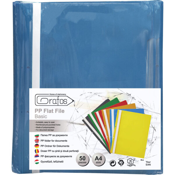 PVC папка с перф. Grafos Basic тсин 50бр